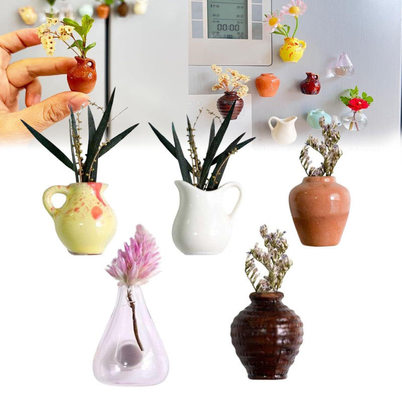 0002.冷蔵庫用ミニ花瓶マグネッ