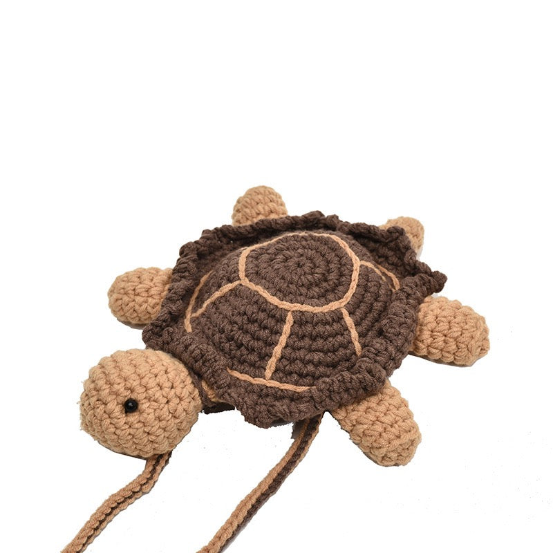 CP0006.Crochet Turtle Crossbody Bag – Cute Handmade Animal Purse