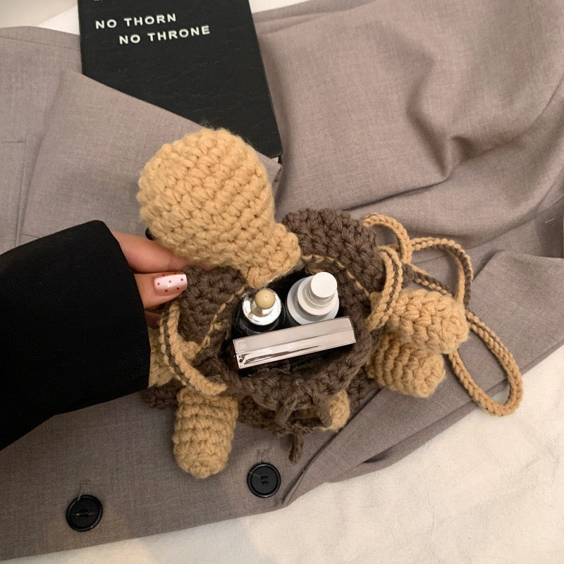 CP0006.Crochet Turtle Crossbody Bag – Cute Handmade Animal Purse