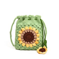 CP0007.Crochet Sunflower Crossbody Bag – Handmade Floral Shoulder Purse
