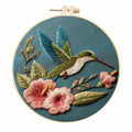 CLB0007.Bird Hand Embroidery DIY Kit – 3D Floral Stitch Craft Set(unfinished item)