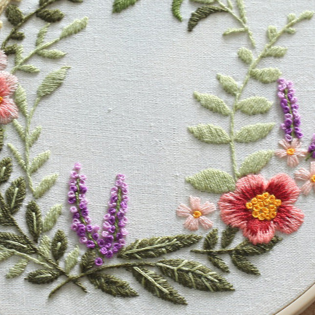 CLB0001. Embroidery DIY Kit – Pre-Printed Fabric Semi-Finished Craft Set(unfinished item)