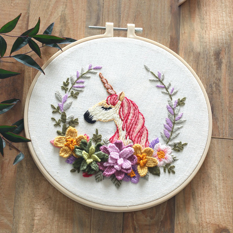 CLB0001. Embroidery DIY Kit – Pre-Printed Fabric Semi-Finished Craft Set(unfinished item)