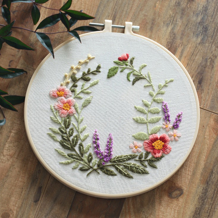 CLB0001. Embroidery DIY Kit – Pre-Printed Fabric Semi-Finished Craft Set(unfinished item)