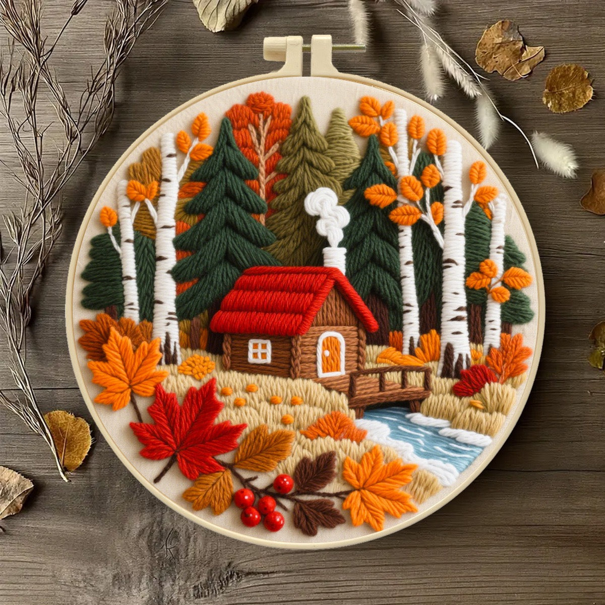 CLB0003.Autumn Series Embroidery DIY Kit(unfinished item)