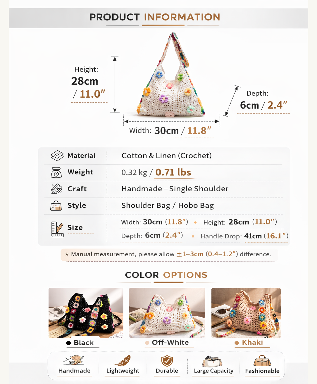 CP0008.Hollow Knit Shoulder Bag Large Capacity Crossbody Bag