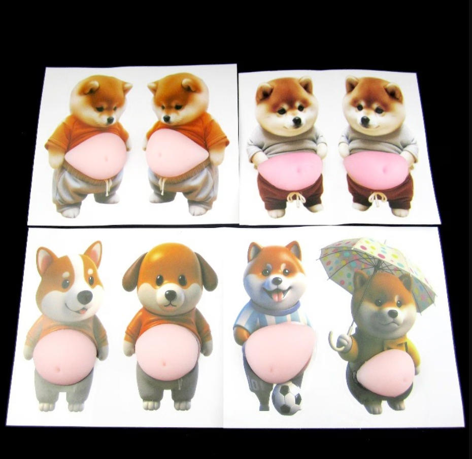 0008.コーギー犬デザイン シリコン製 防撞クッション