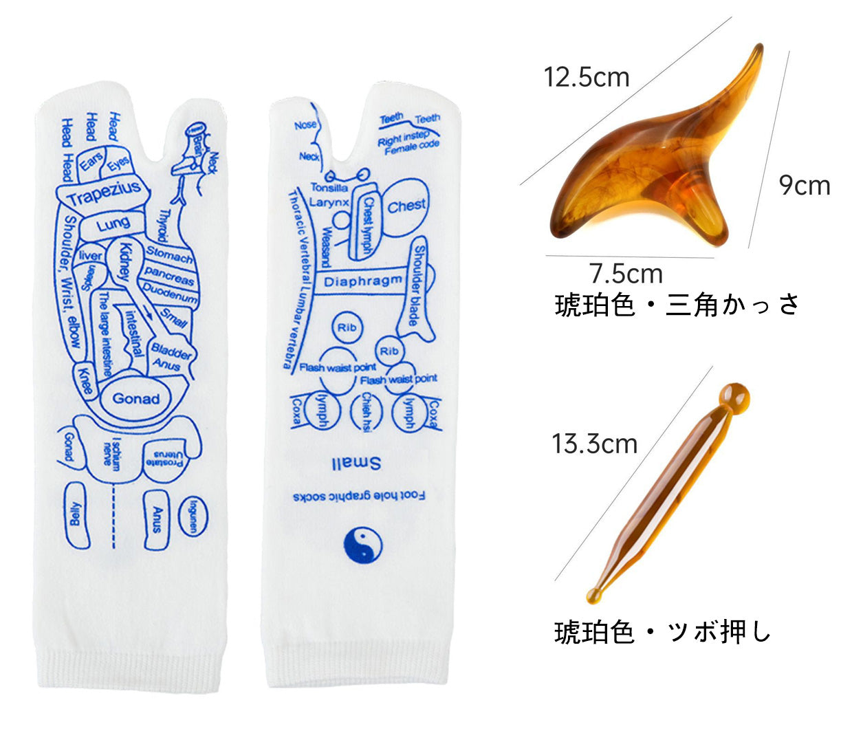 0005.足裏反射区・経絡ツボを図解した足つぼマッサージソックス